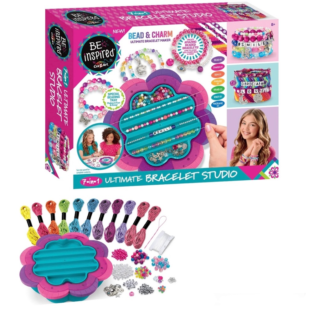 Cra-Z-Art Be Inspired Ultimate Bracelet Studio, 41 Piece Kit